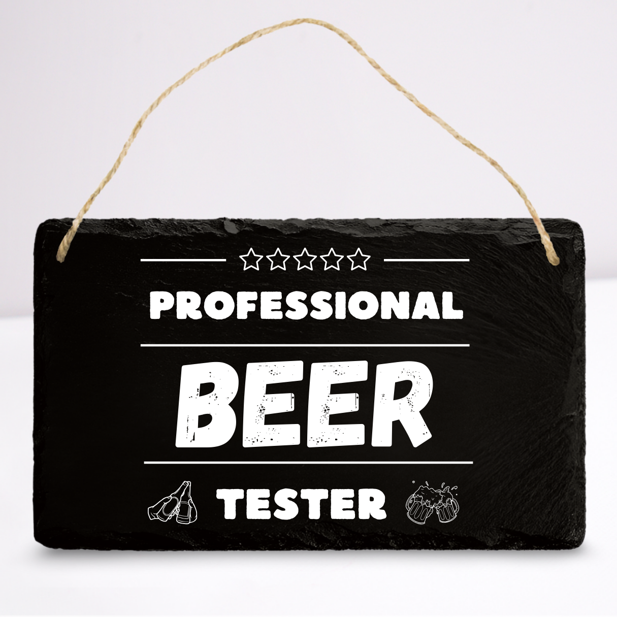 Professional beer tester | Leistenen wandbordje