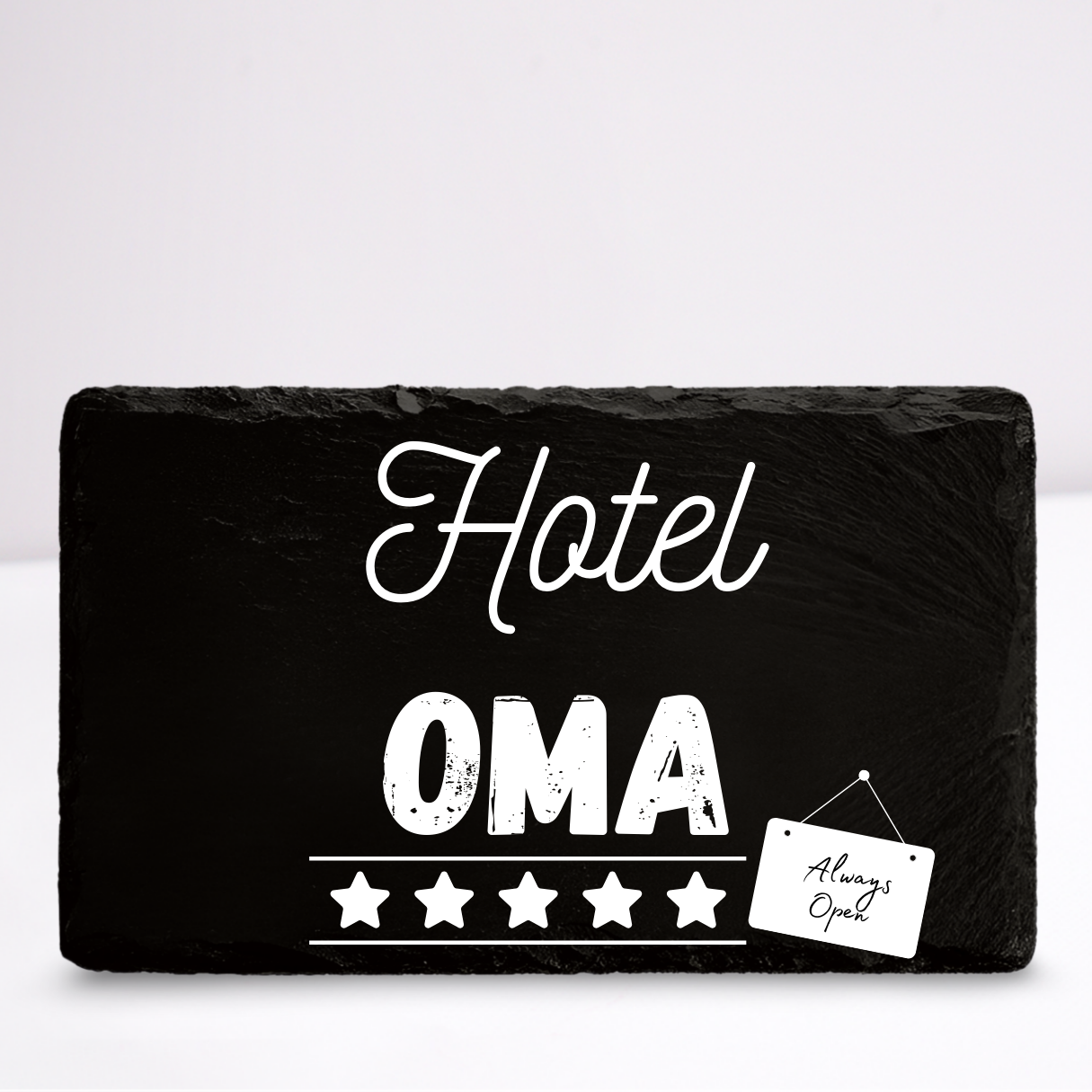 Hotel oma | Leistenen wandbordje