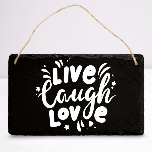 Live laugh love | Leistenen wandbordje