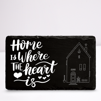 Home is where the heart is | Leistenen wandbordje