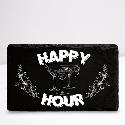 Happy hour | Leistenen wandbordje