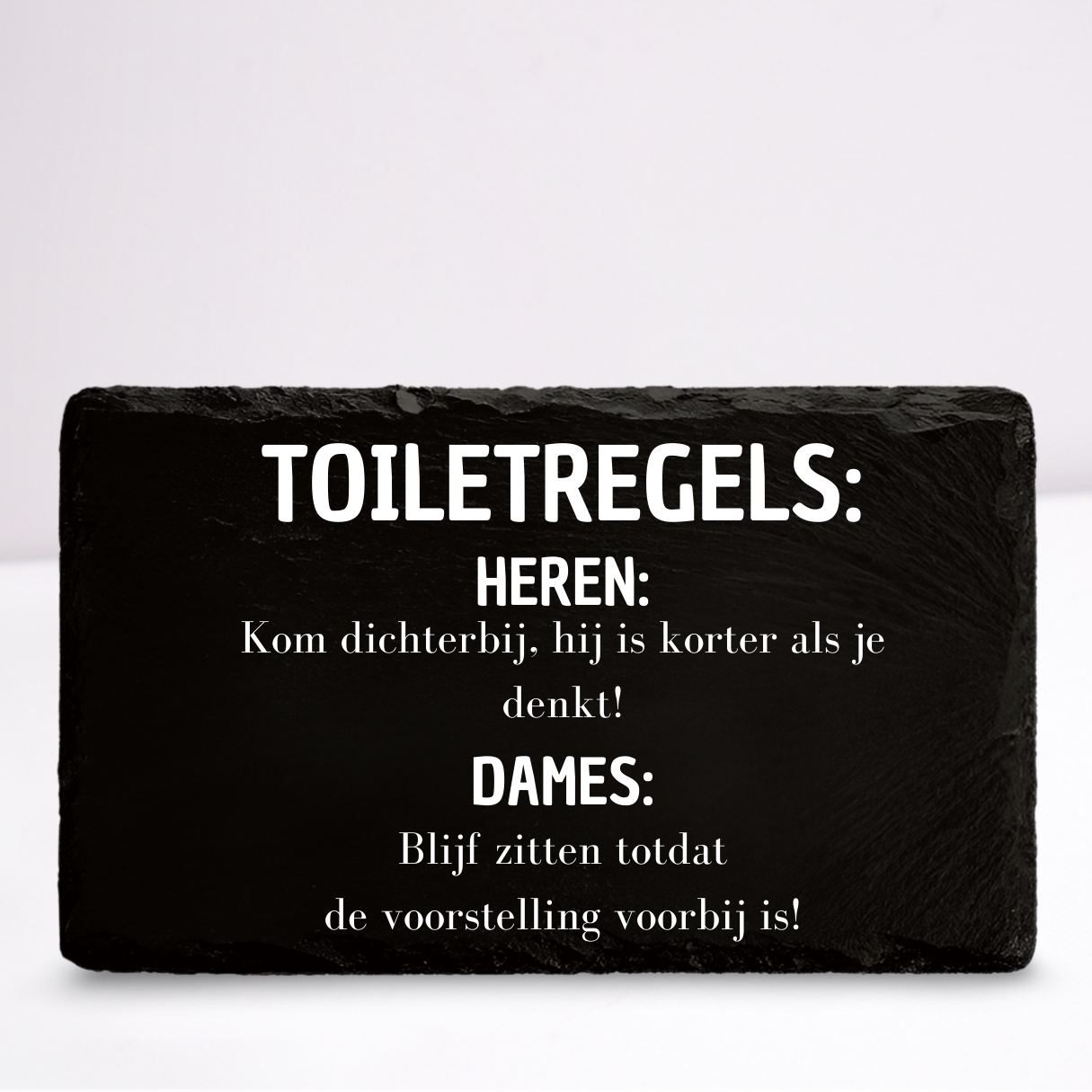 Toiletregels | Leistenen wandbordje