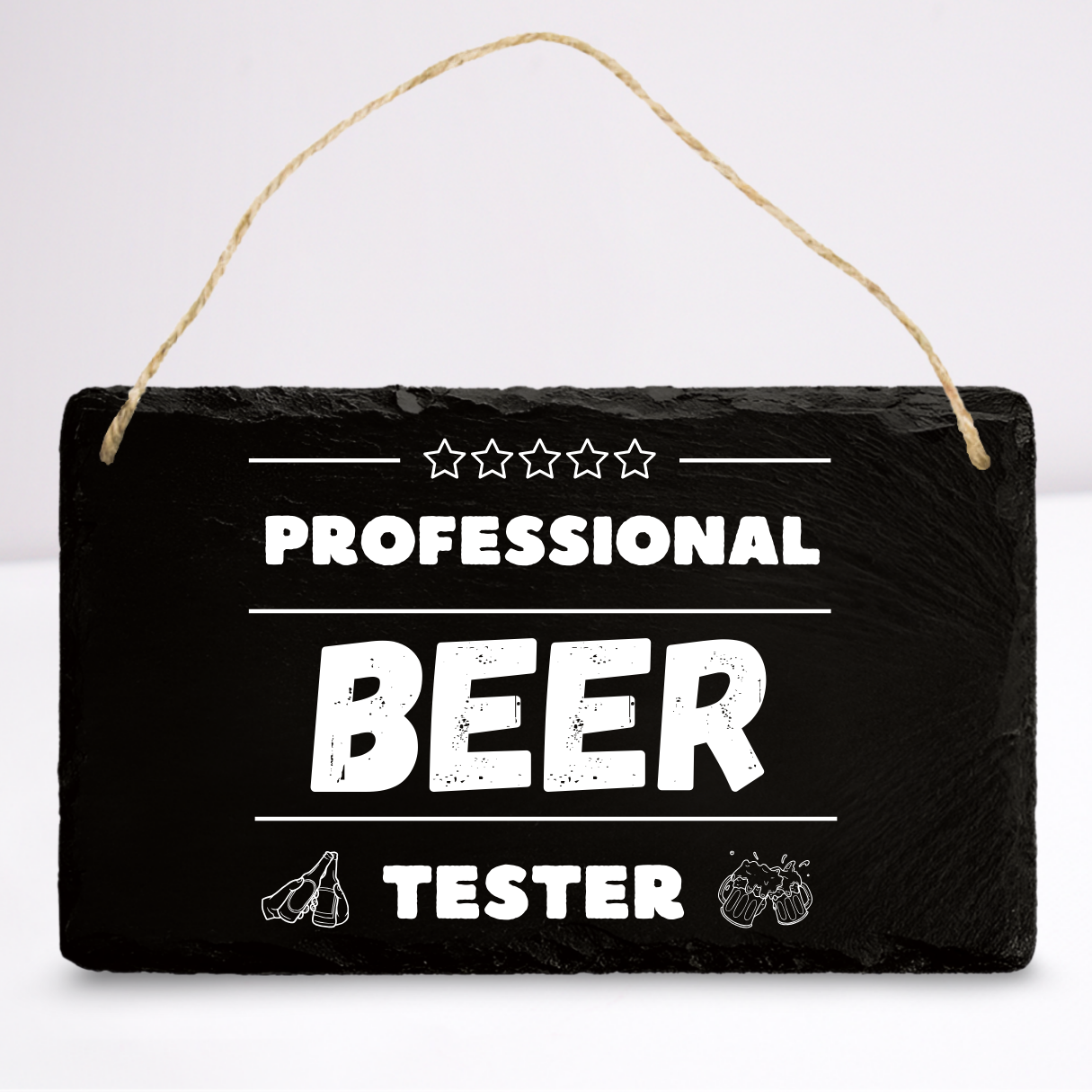 Professional beer tester  | Leistenen wandbordje