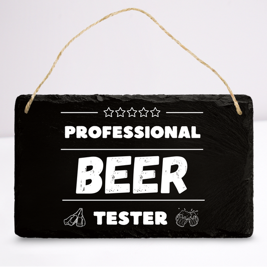 Professional beer tester  | Leistenen wandbordje