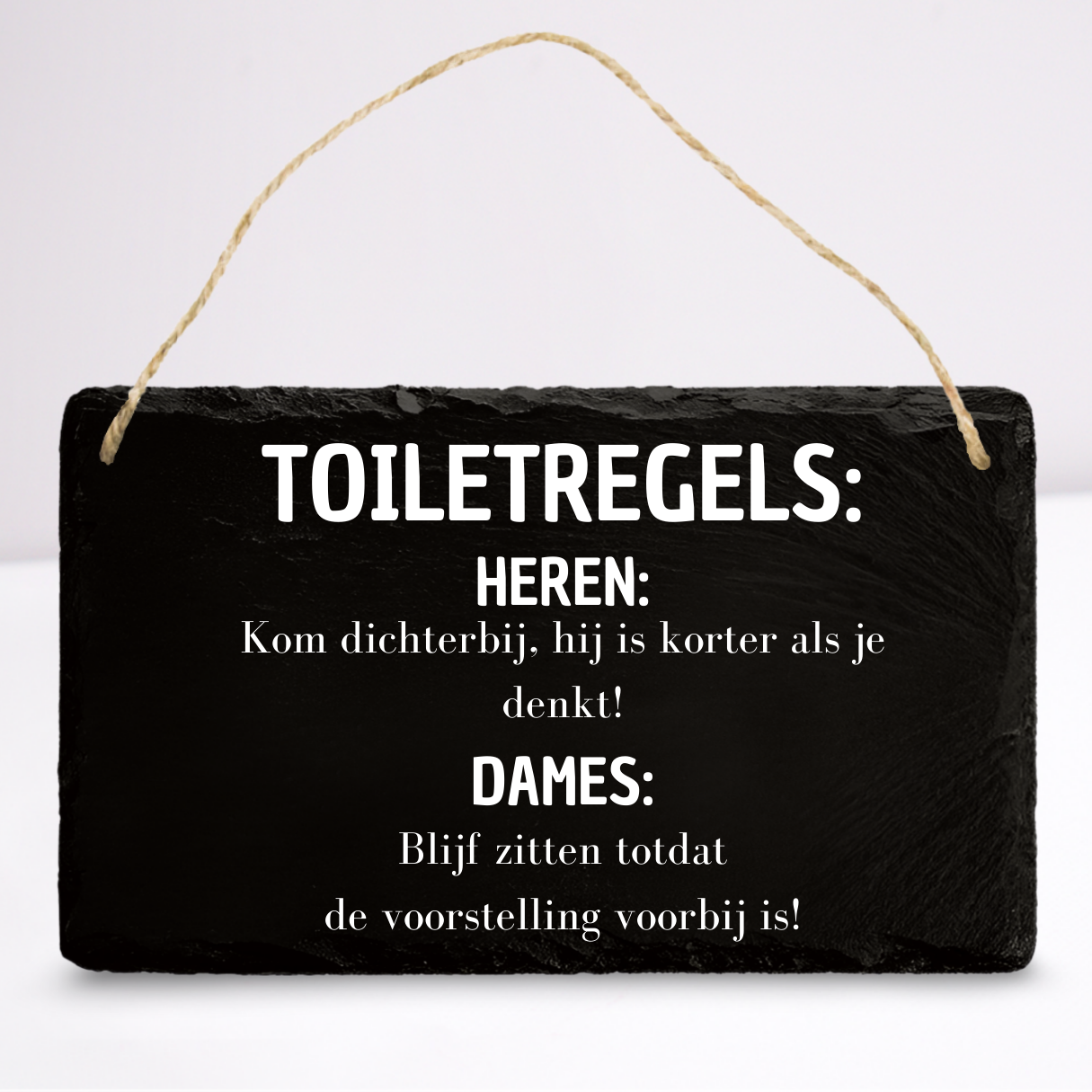 Toiletregels | Leistenen wandbordje