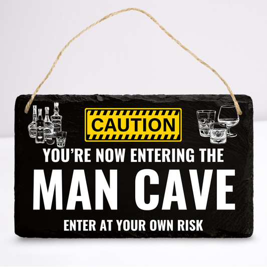 Man cave | Leistenen wandbordje